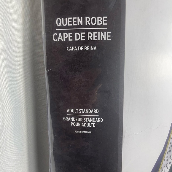 Adults Royal Queen Robe Halloween Costume NWT One Size Fits Most 48in. - Picture 2 of 4